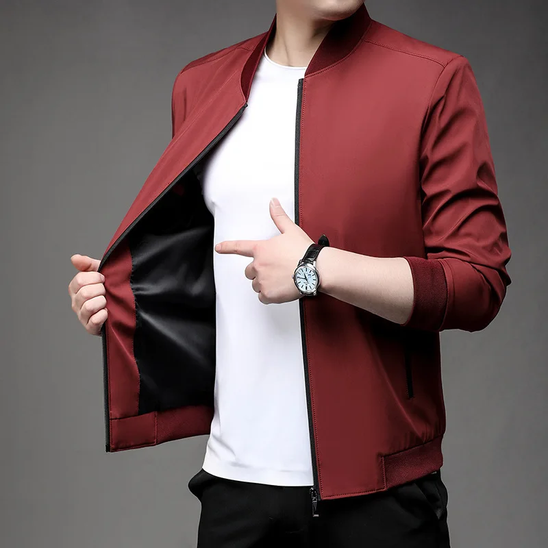 

Jacket Men's Jacket Spring And Autumn Men's Casual Baseball Collar Top Men's Business Jacket
