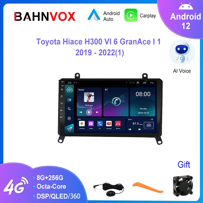 

9'' Android 12.0 Car Radio for Toyota Hiace H300 VI 6 GranAce I 1 2019 2022 Stereo Multimedia Player GPS Navigation 4G Carplay