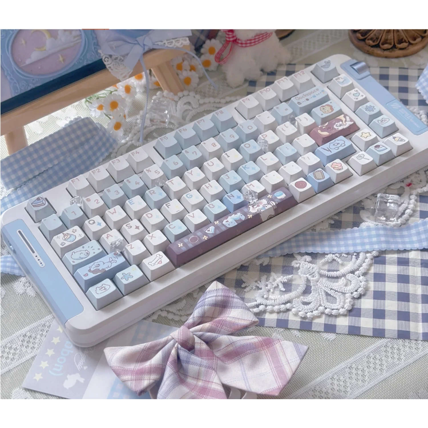 

Cute Kitten Puppy Theme Cherry Keycaps 95 Keys Thermo-Sublimation 60/64/84/98/108 Gaming Mechanical Keyboard MX Switch