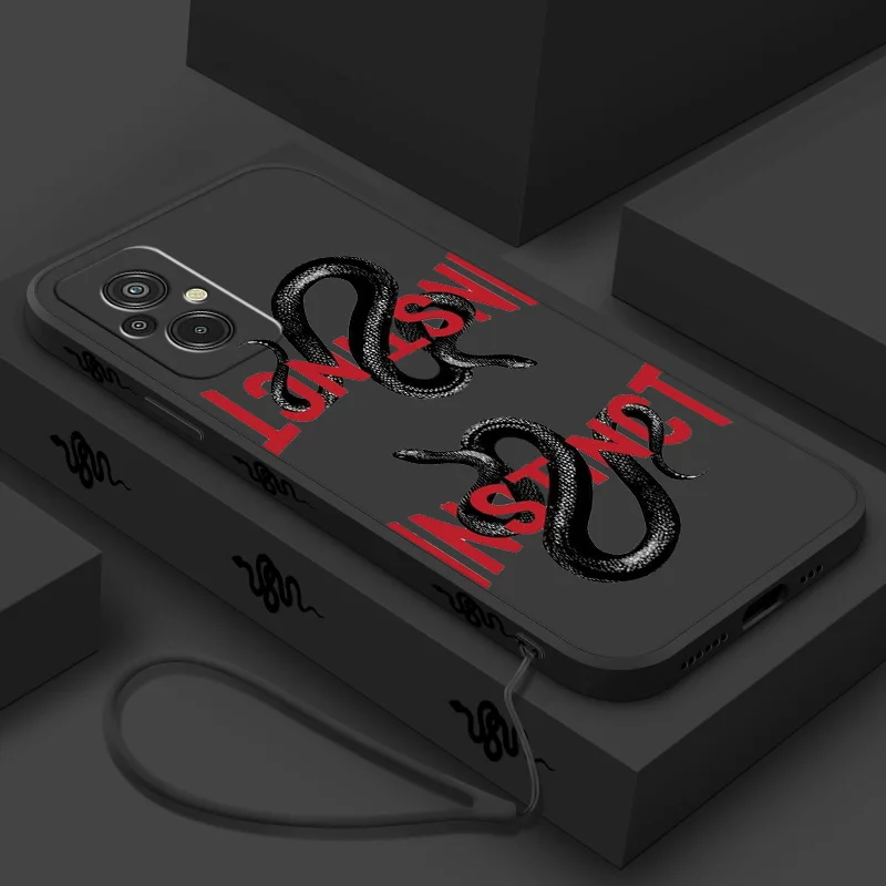 Snake Graphic Phone Case For Xiaomi Redmi 8 9 10 11 12 13 K20 K30 K40 K50 K60 Pro S A C T X Liquid Left Rope Funda Soft Cover