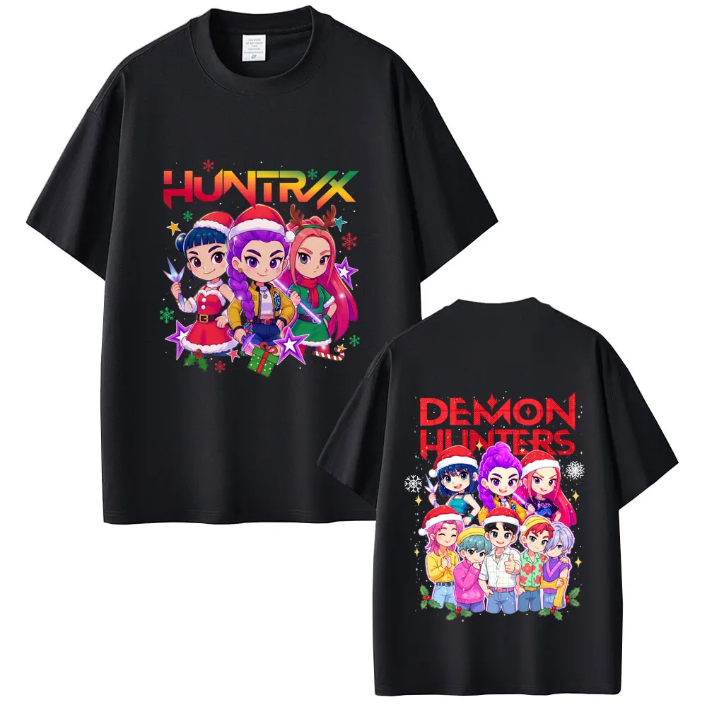 

Kpop Demon Hunters Saja Boys Rumi Mira Zoey Tshirt Men Women Christmas Halloween Sytle Streetwear Male Vintage Oversized T-shirt