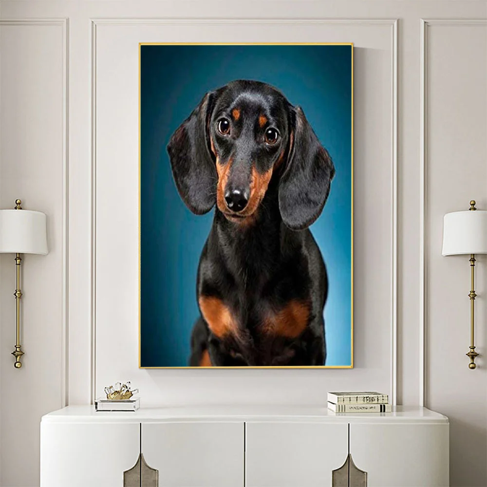 Painting By Numbers Complete Kit Animal Dachshund Oil Paints 40*50 Boards By Numbers Home Decoration For Handicraft 2023 NEW