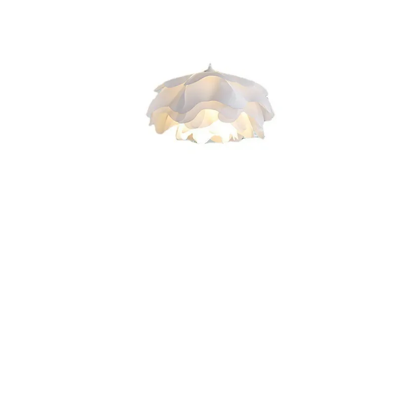 Modern Simple Nordic Chandelier Creative Petal Lamp for Bedroom Restaurant Study Cloakroom Cream Style Ceiling Light Fixture