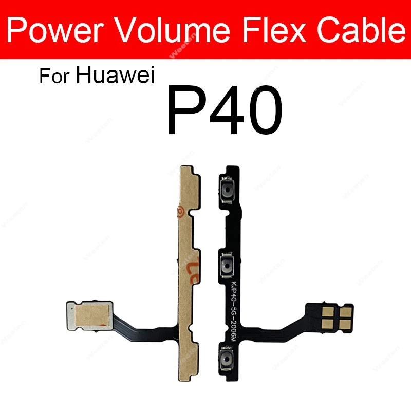 Side Volume Power Button Flex Cable For Huawei P10 P20 P30 P40 Lite P20 30 40 50 Pro P10Plus P40lite E 5g Flex Ribbon Key Parts