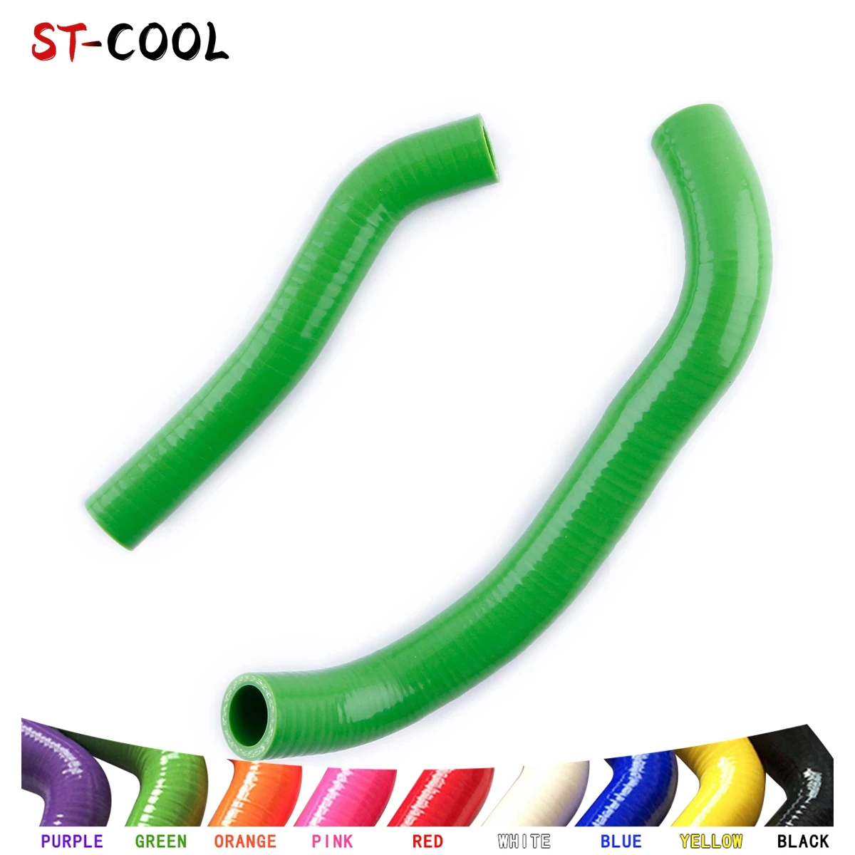 

For Suzuki KFX400 LTZ400 DVX400 2003-2008 2004 2005 2006 2007 Silicone Tube Radiator Coolant Pipe Hoses Kit 2Pcs 10 Colors