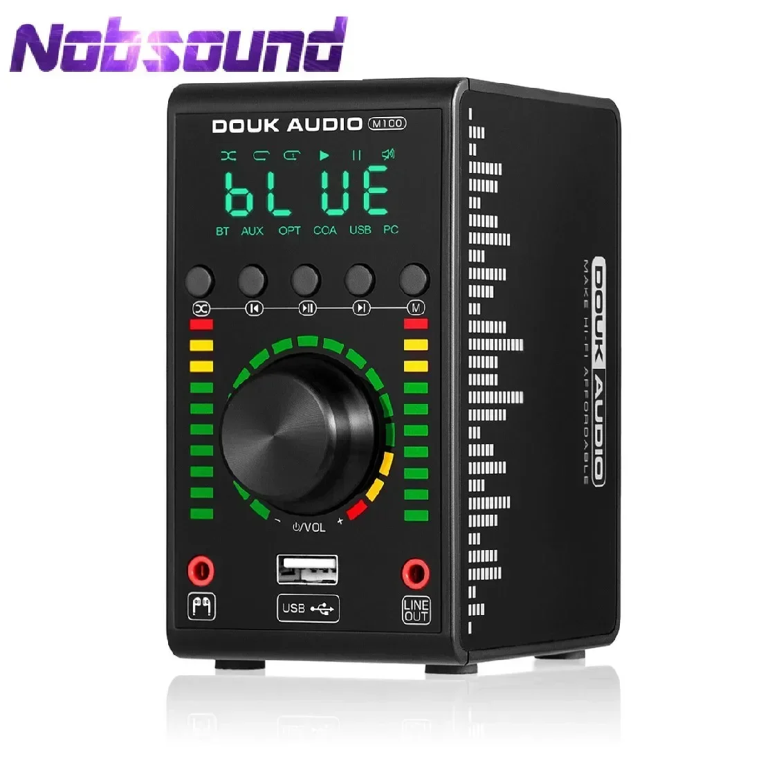 Nobsound-miniamplificador Digital con Bluetooth 5,0, amplificador de Audio USB DAC Coaxial/óptico integrado para el hogar/coche/marino, 24 bits/192KHz