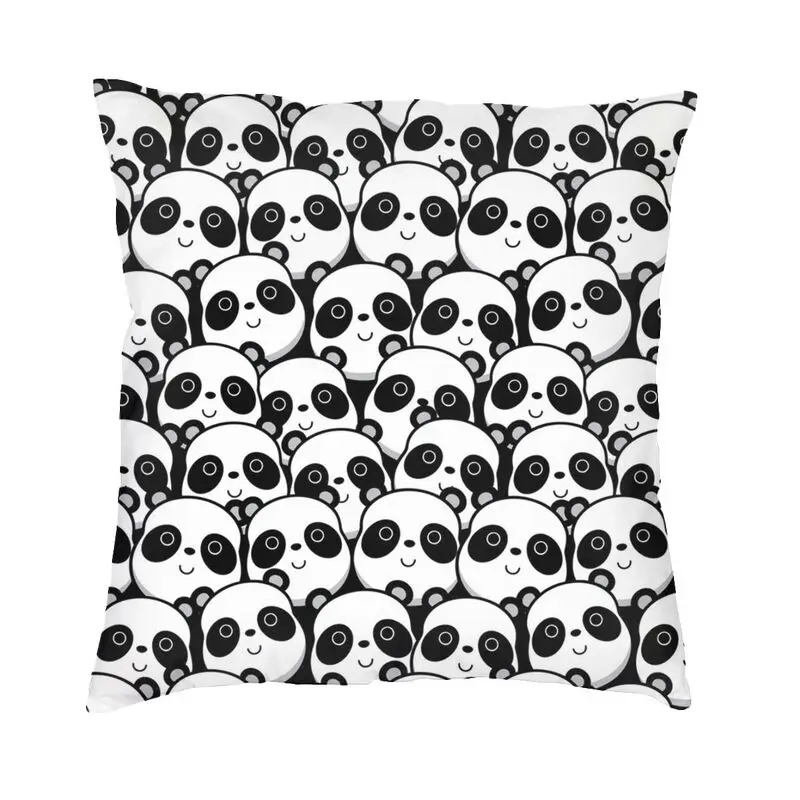 Cartoon Panda Bear Cushion Cover 35x35 cm Soft Cute Throw Pillow Cases Decoration Salon Sofa Chair Polyester Pillowslip