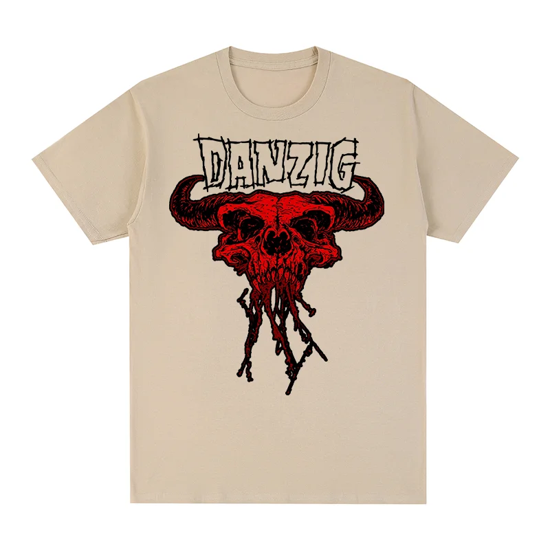 The misfits danzig Vintage T-shirt Rock Band Graphic Y2K Idea Comfortable Casual Cotton Men T shirt New Tee Tshirt Womens Tops