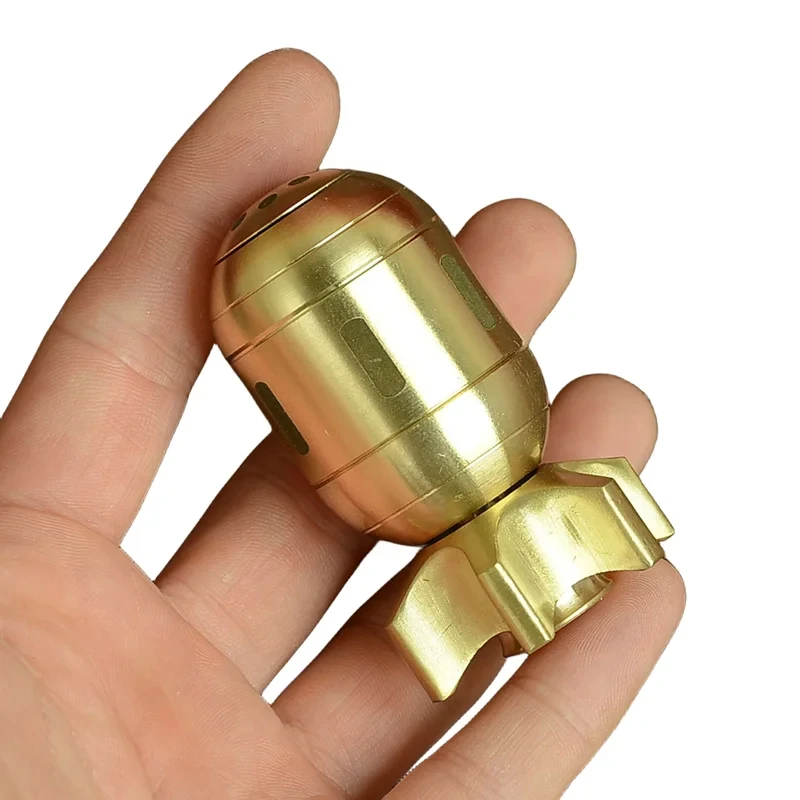 New Small Bomb Fingertip Gyroscope Toy Brass EDC Rotator Adult Autism Hyperactivity Disorder Decompression Toy Children Fun Gift