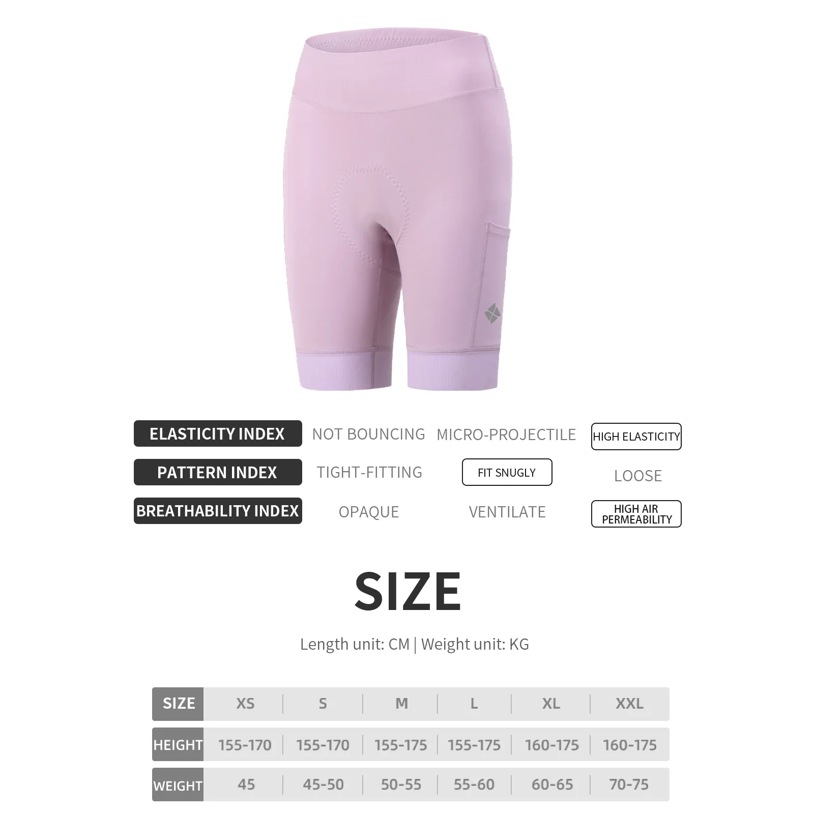 TOSUOD Damen 3D-gepolsterte Fahrradshorts mit Seitentaschen-Design, atmungsaktive Radhose für den Sommer im Freien – Detail 2