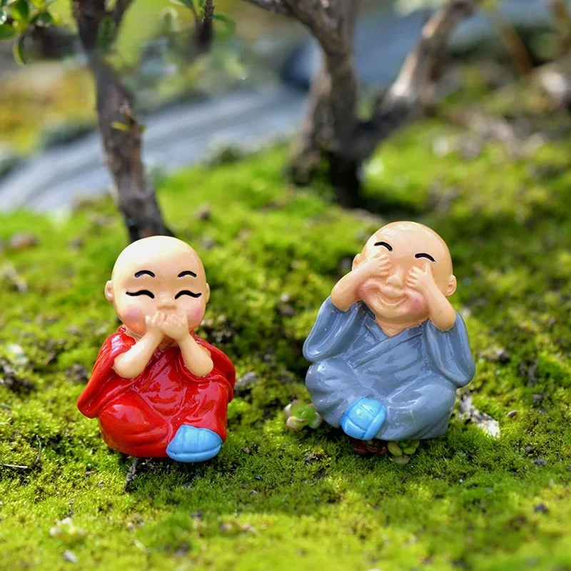 

4/1PCS Kung Fu Monk Statue Miniature Fairy Garden, Home Decor Craft, Micro Landscaping Decor, DIY Gift, Desktop, Office, Car