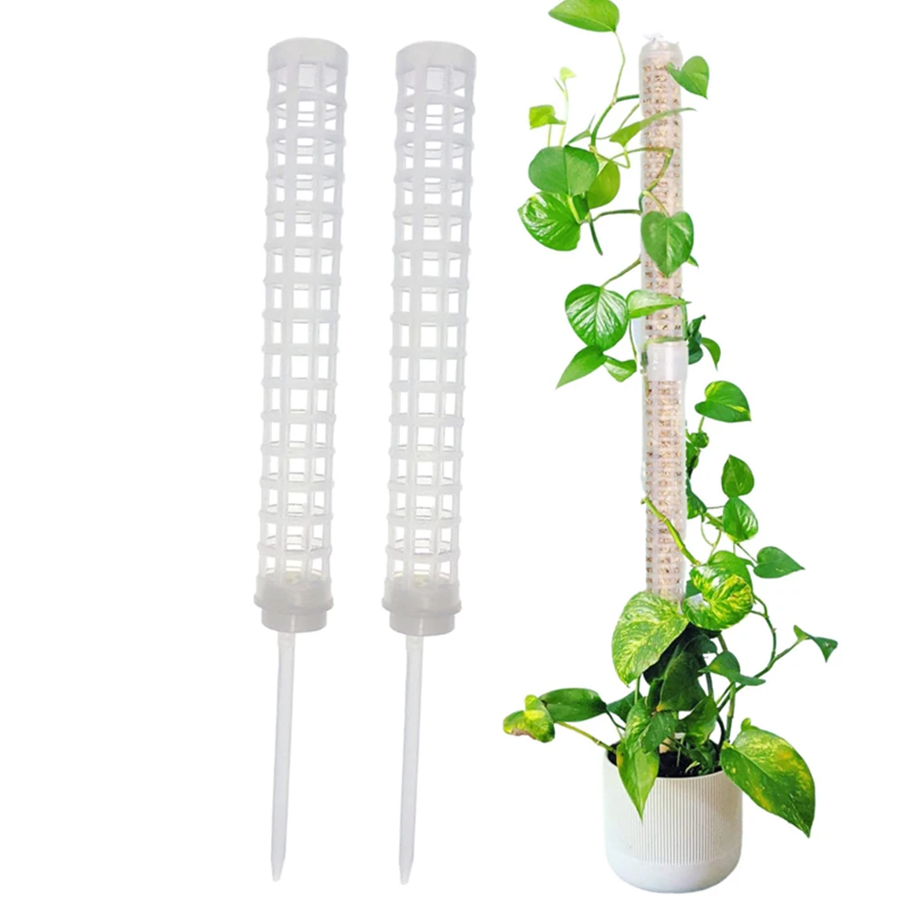 

2pcs Plant Climbing Frame Plant Supporting Stick Plastic Moss Pole for Potted Plants Green Dill Vine Garden Supplies