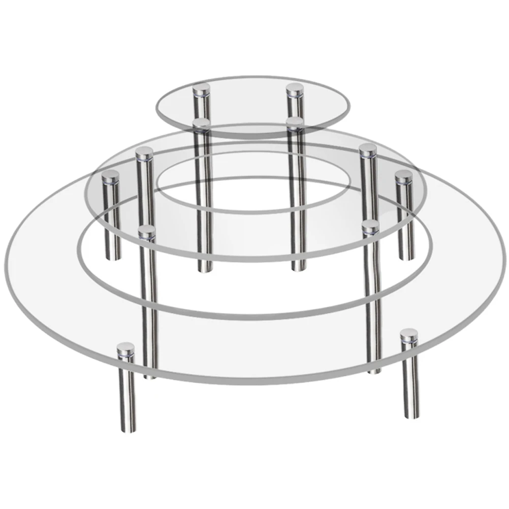 

3 Pcs Cake Display Stand Holder Cupcake Tray Store Decoration Riser Stands Acrylic Elegant