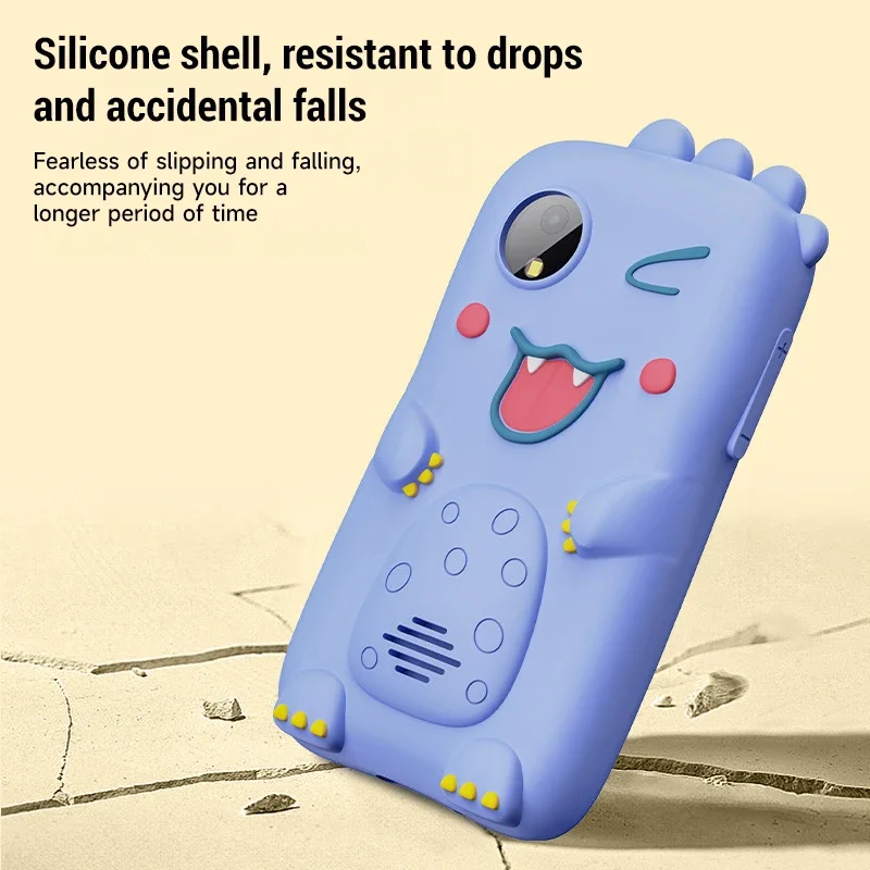 Crianças mini dos desenhos animados smartphone câmera brinquedos multifuncional máquina de jogo e lanterna brinquedos câmera educação precoce brinquedos presente