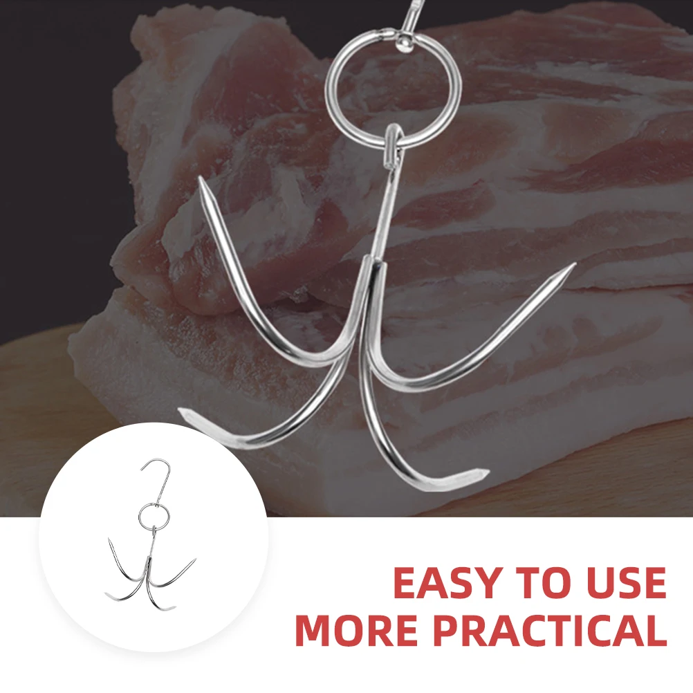

Stainless Steel Meat Hook Heavy Duty Kitchen Ham Hanger Drying Metal Hooks for Hanging Smoking Ideal Butcher Hunter