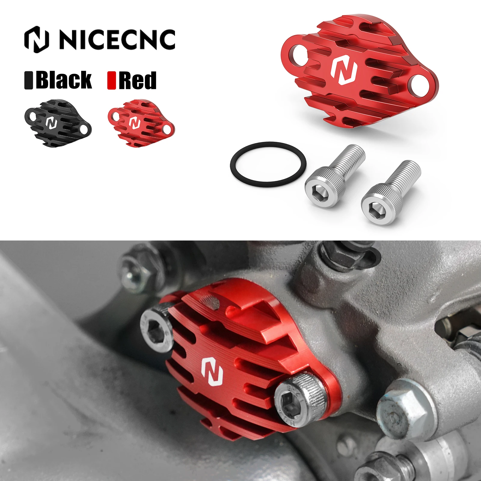 NICECNC Block Off Plate For Honda TRX450R 2004-2009 TRX450ER 2006-2014 TRX300EX 2005-2009 TRX400EX 2005-2008 TRX400X 2009-2014