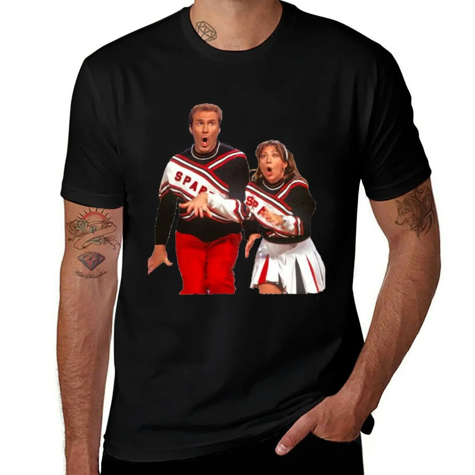 SNL Cheerleaders - Will Ferrell & Cheri Oteri T-Shirt Plus Size Basic Short Sleeve Top