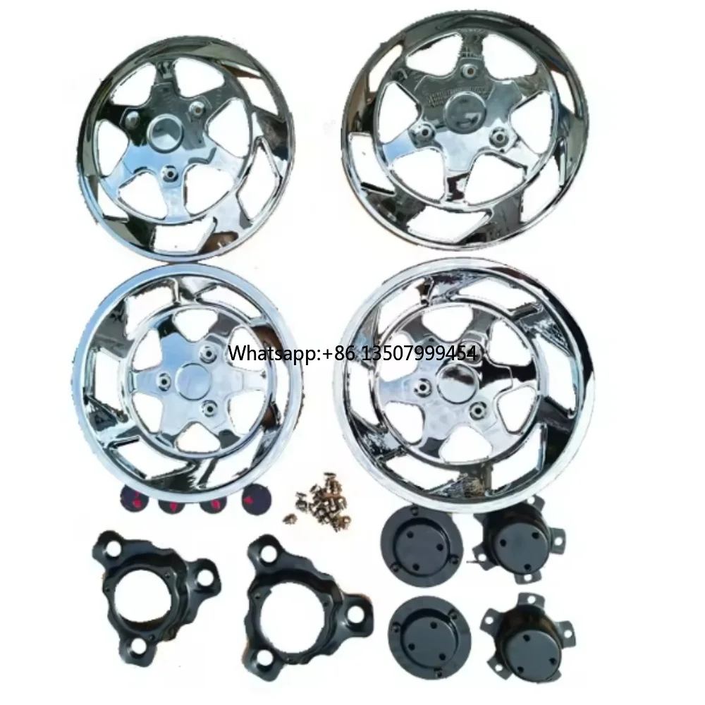 

High quality Factory Truck Body Parts Stainless Steel Metal Iron Chrome Wheel Hub Cover 16-18 Inch 6 Holes for