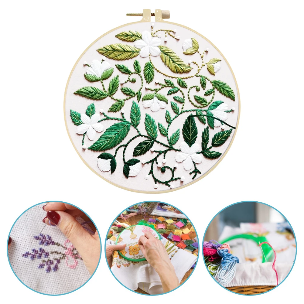 مجموعة غرز متقاطعة على شكل زهرة مجموعة تطريز مطبوعة يدويًا لهدايا المبتدئين مقاس 30 × 30 سم #1