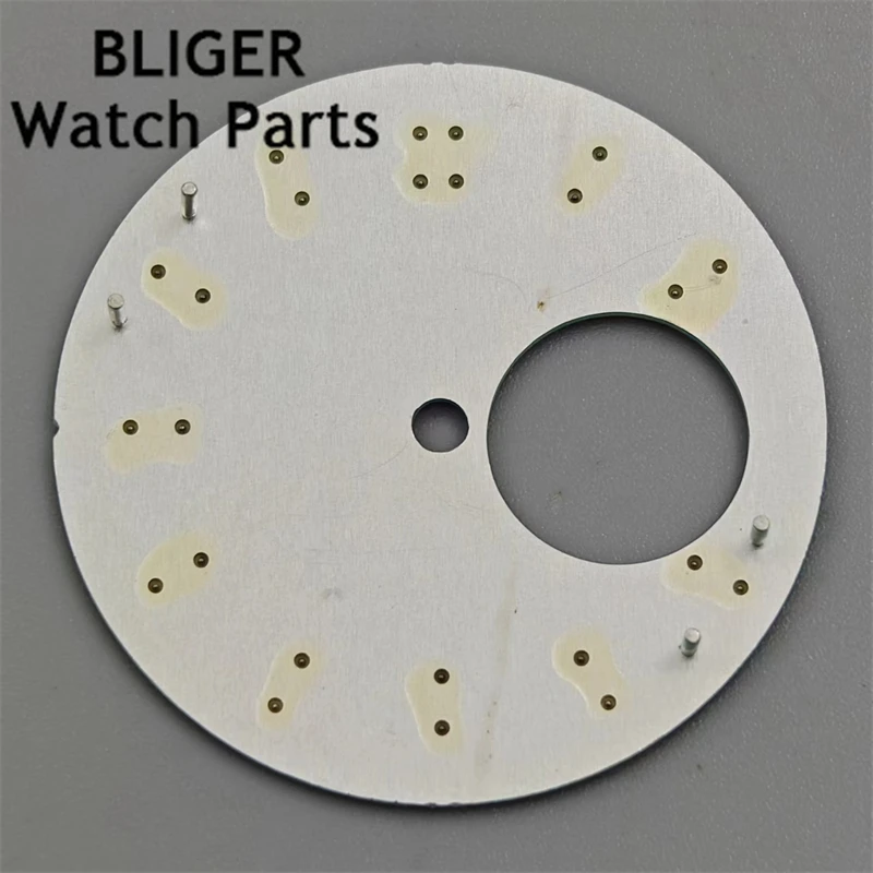 بليجر-ساعة مضيئة للرجال ، قطع غيار ساعة ، C3 أخضر ، تناسب حركة NH38 ،