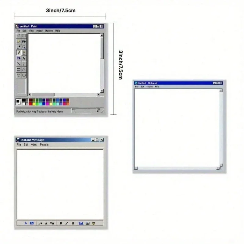 الرجعية نمط الكمبيوتر ملاحظات لاصقة دفاتر الملاحظات المكتبية الإبداعية لوازم الدراسة هدايا مثالية للعودة إلى المدرسة