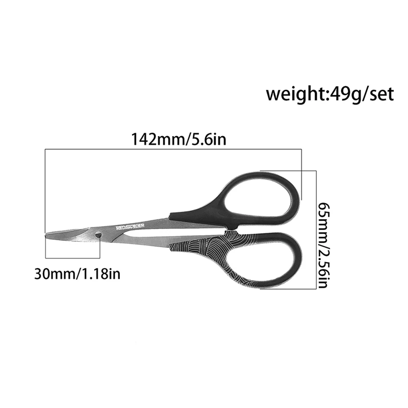 โลหะสแตนเลสสตีล RC รถกรรไกร Toll 74005 สําหรับ RC รถเรือ Body Shell Bodyshell กรรไกรโค้ง RC เครื่องมือ