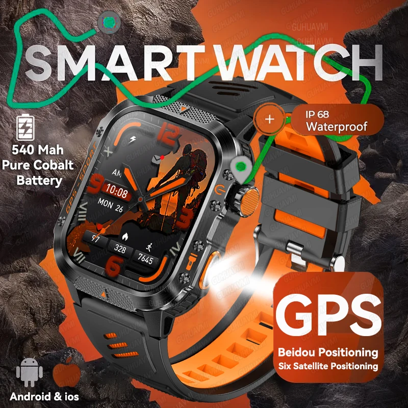 

20205 New 2.01”Sapphire HD Screen Swim Sports SmartWatch Built in GPS 540mAh Battery BT Call Smart Bracelet For Man For T-Rex 3