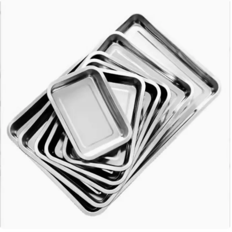 1pc anatomical plate stainless steel  27/32/36/40/45*20/22/27cm square tray  Biological anatomy instrument  Experiment supplies