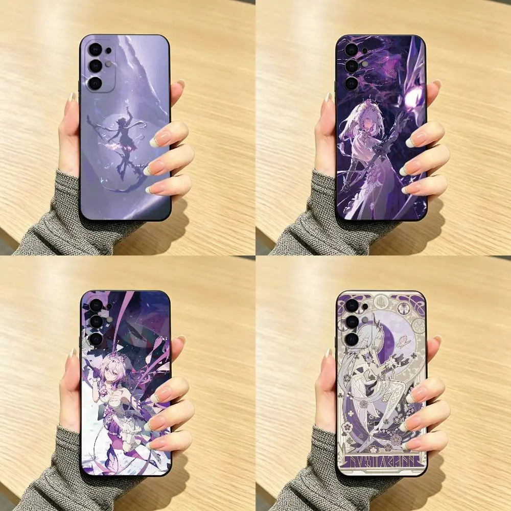 Castorice H-Honkai Star Rail HSR Phone Case For Samsung S25,S24,S21,S22,S23,S30,Ultra,S20,Plus,Fe,Lite,Note,10,Black Cover