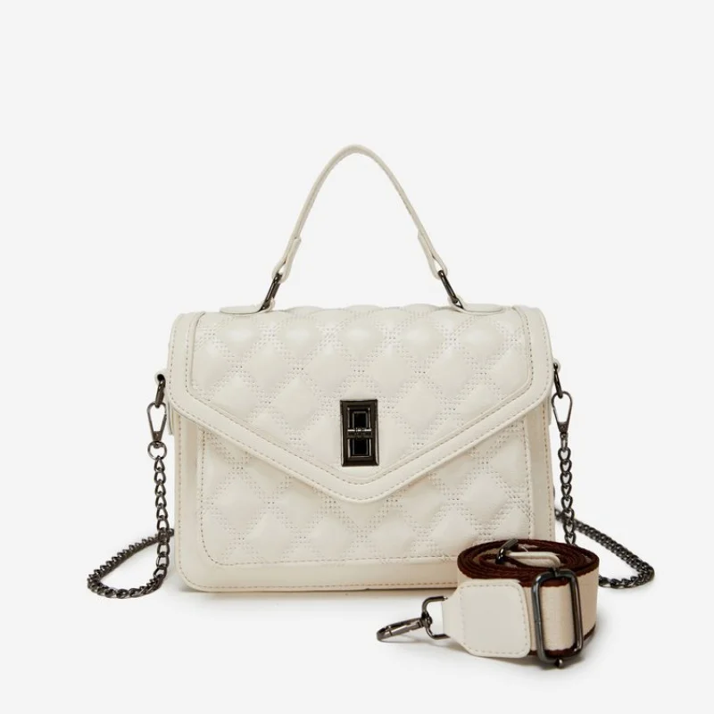 حقيبة يد مربعة صغيرة من جلد البولي يوريثان للسيدات بمقبض علوي ورفرف مخيط 2025 يد ربيعية تحمل حقيبة يومية غير رسمية فقط #6