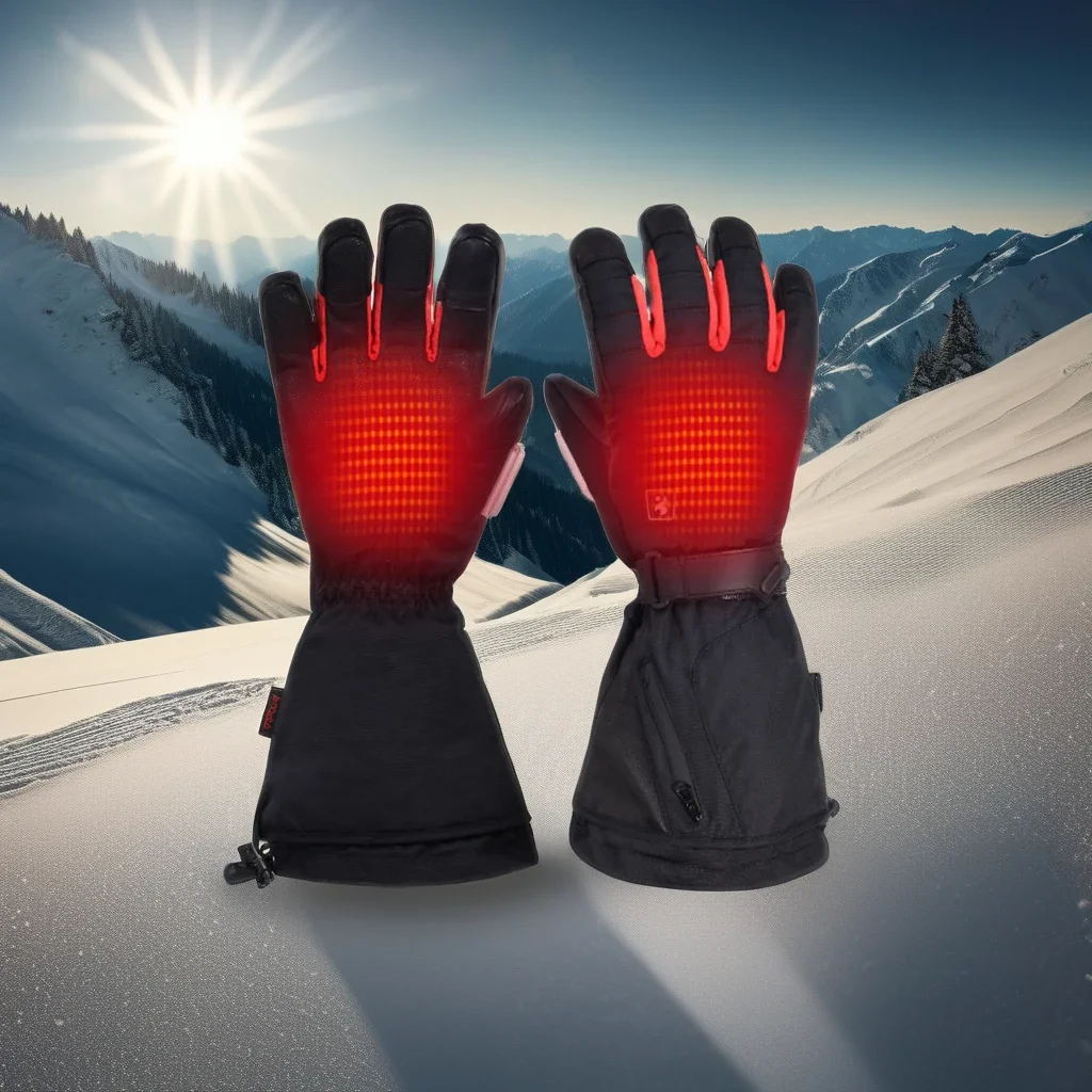 

HBG 1108 Unisex Rechargeable Winter Gloves Waterproof Electric Heating Warm Touch Screen Insulated Heated Gloves