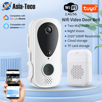 Tuya Wifi 1080P Wireless Video Doorbell Intercom Smart Home Security Visual Door Bell PIR Camera Waterproof Intercom Door Phone