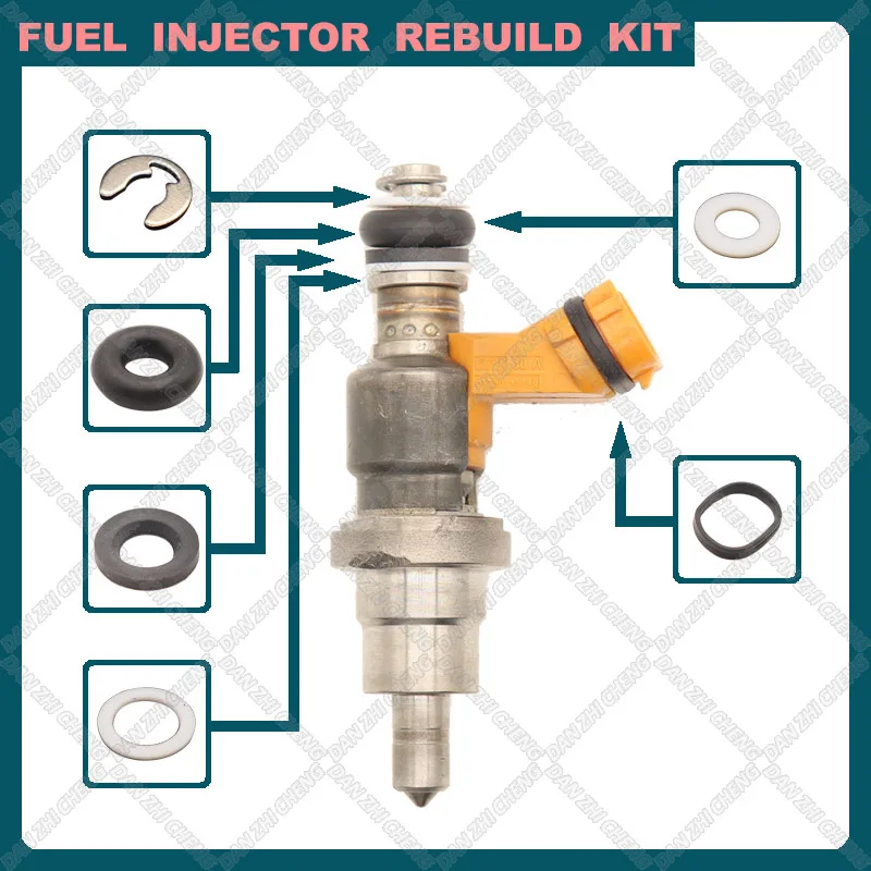 Fuel Injectors Seals O-Ring Repair Filters for Toyota 2JZFSE,1JZFSE 23250-46140 23209-49066 23209-49065