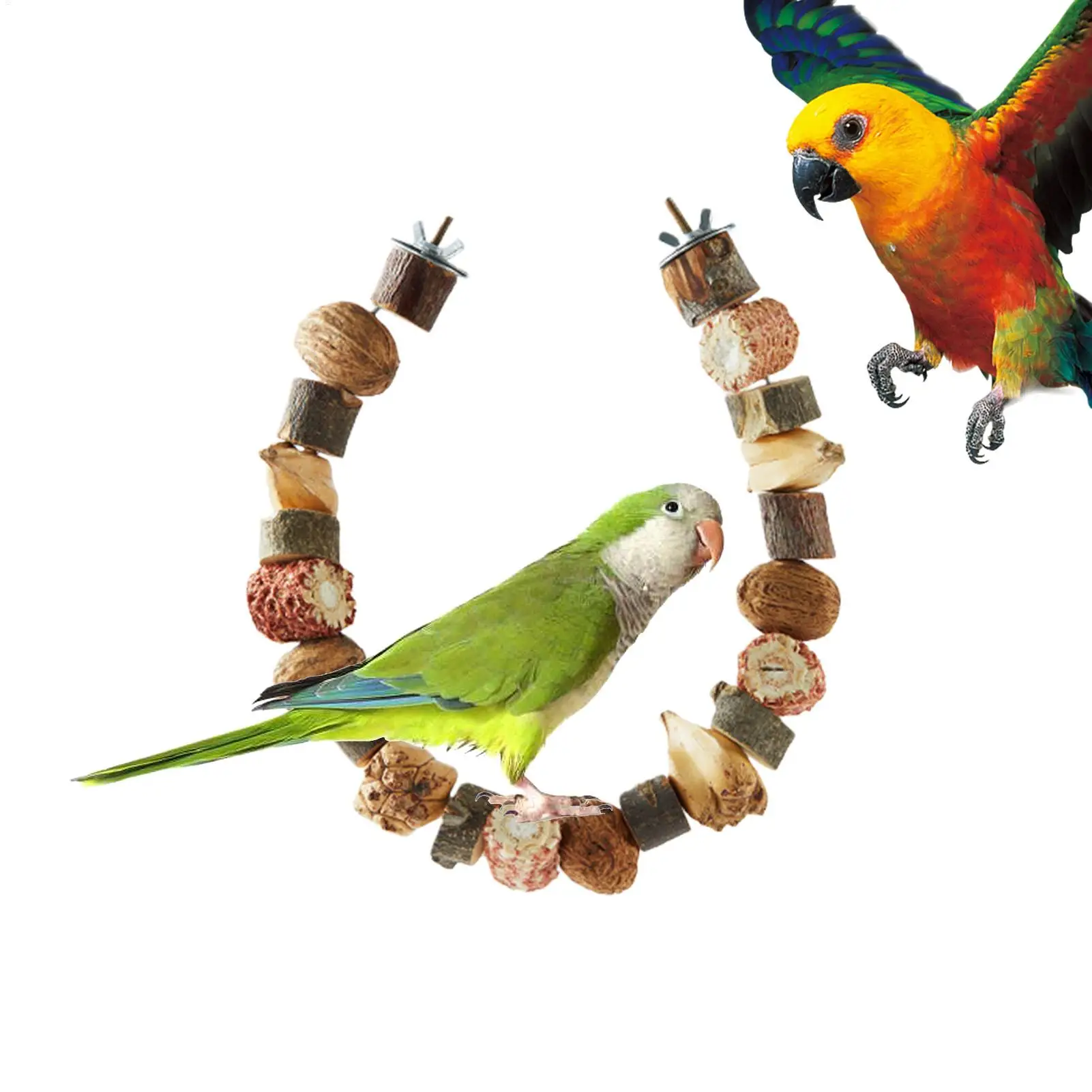 1pc Parrot Chew Toy Flexible String Hanging Bird Foraging Toy for Budgie Cockatiel Lovebird Cage Accessories Parrots Supplies