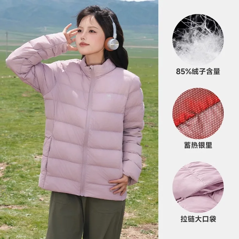 GOLDEN CAMEL Couple Sports Down Jackets Men Women Outdoor Hiking Warmth Casual Lightweight Trekking Short Jacket for Men Coats
