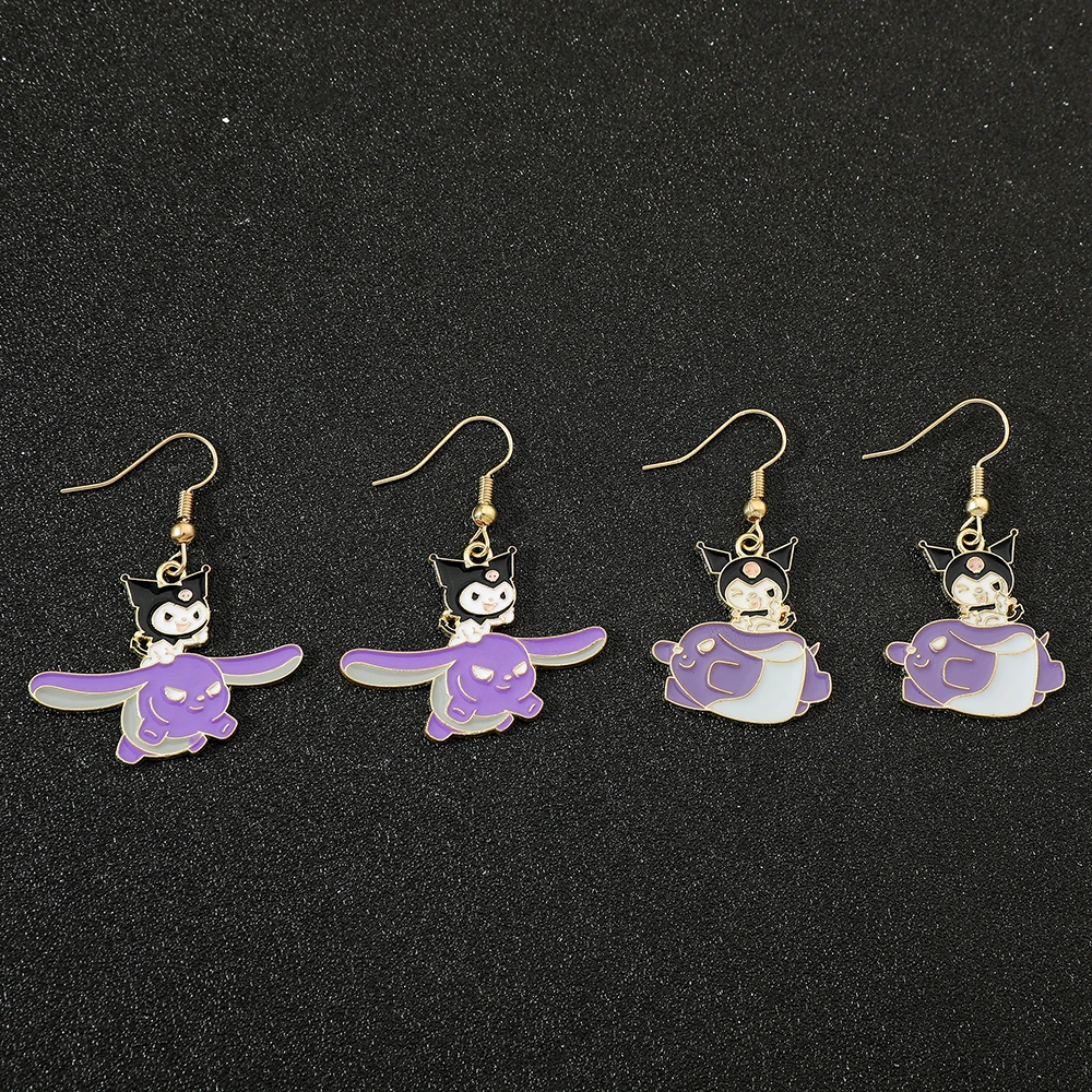 

Sanrio Cartoon Kuromi Earrings Cute Funny Kuromi Ear Studs For Women Girls Birthday Jewellery Gifts