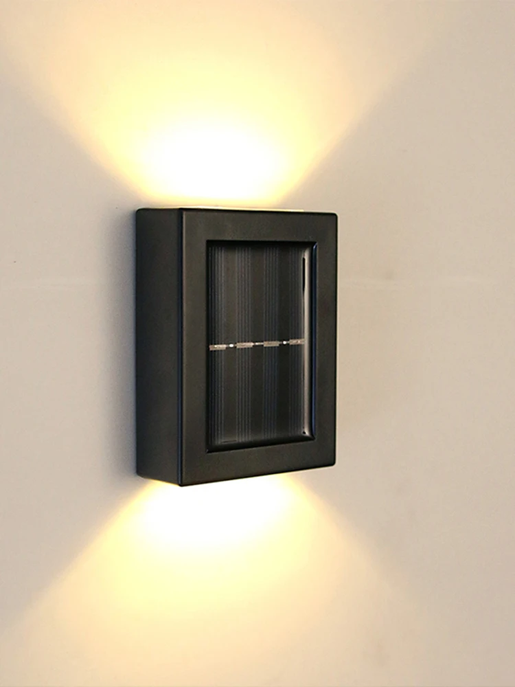 ضوء الشرفة الشمسية LED مقاوم للماء الشمعدان مصباح خارجي في الهواء الطلق فيلا فناء مسار شرفة الإضاءة الملحقات