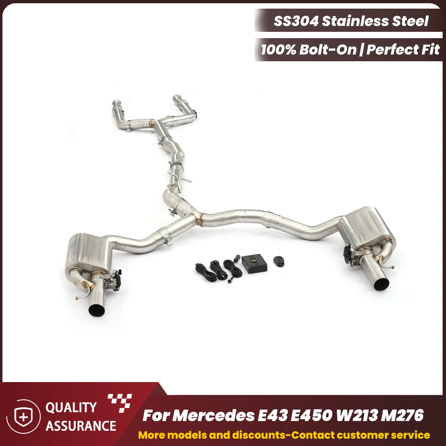 

Deep Sport Sound Valvetronic Catback ECCF T304 Stainless Steel For Mercedes E43 E450 W213 M276 Performance Upgrade