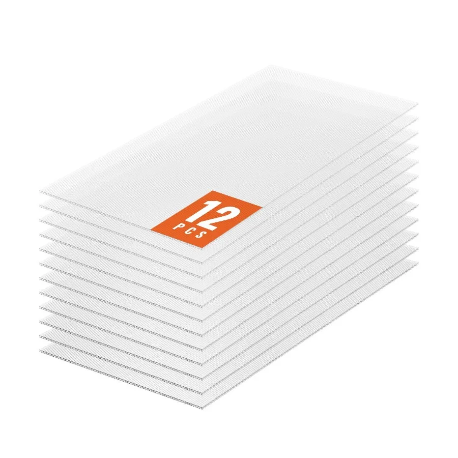 

12 Pack Polycarbonate Greenhouse Panels 2' X 4' X 0.24'' Roof Sheets