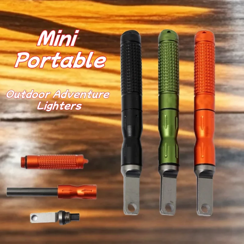 Adventure Camping Waterproof Lighter, Compact Outdoor Survival Tool, Trendy Smoking Accessory & Perfect Men Mini Gift
