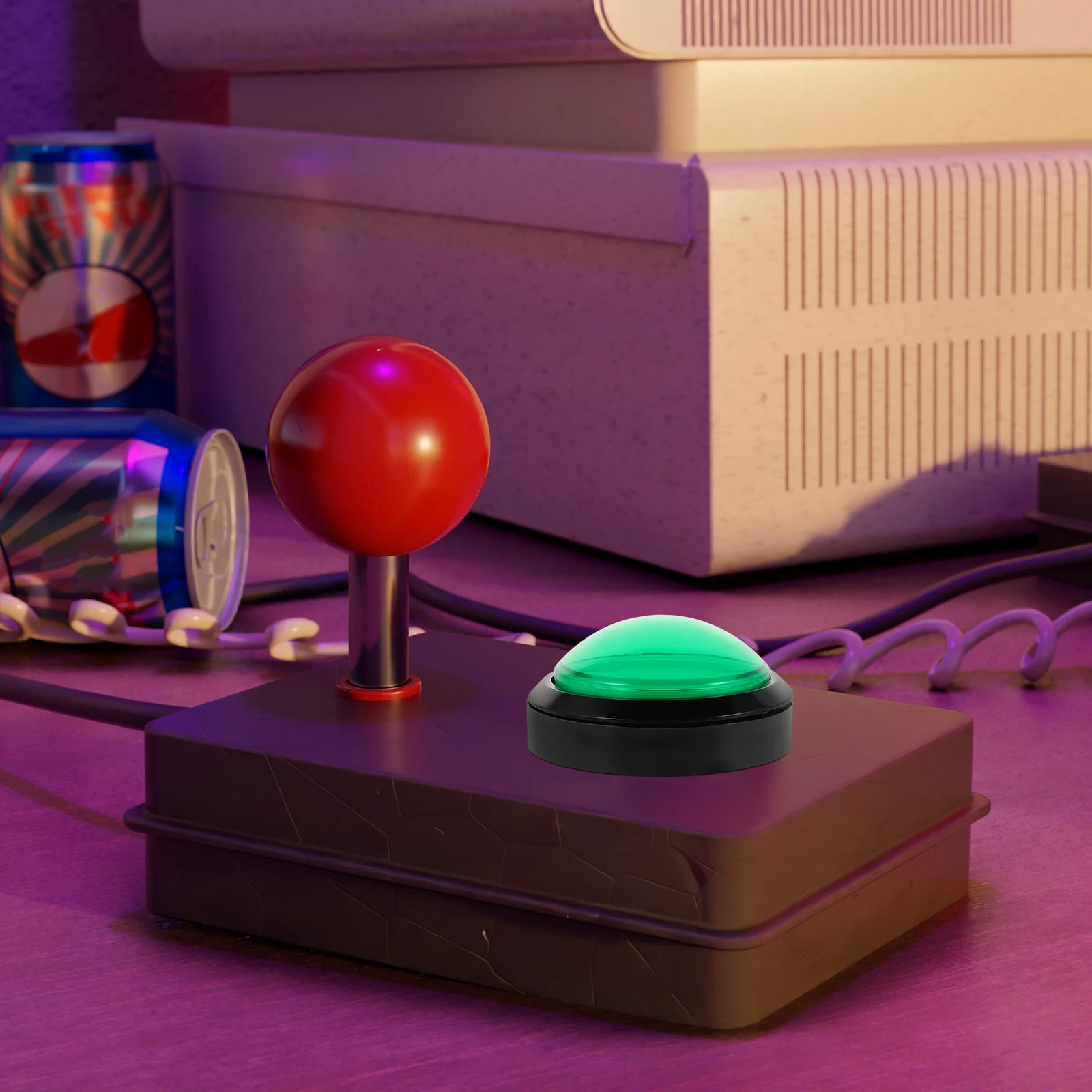 

100Mm Dome Shaped Led Illuminated Push Button Self Resetting Convex Game Switch With Microswitch For Coin Operated Games