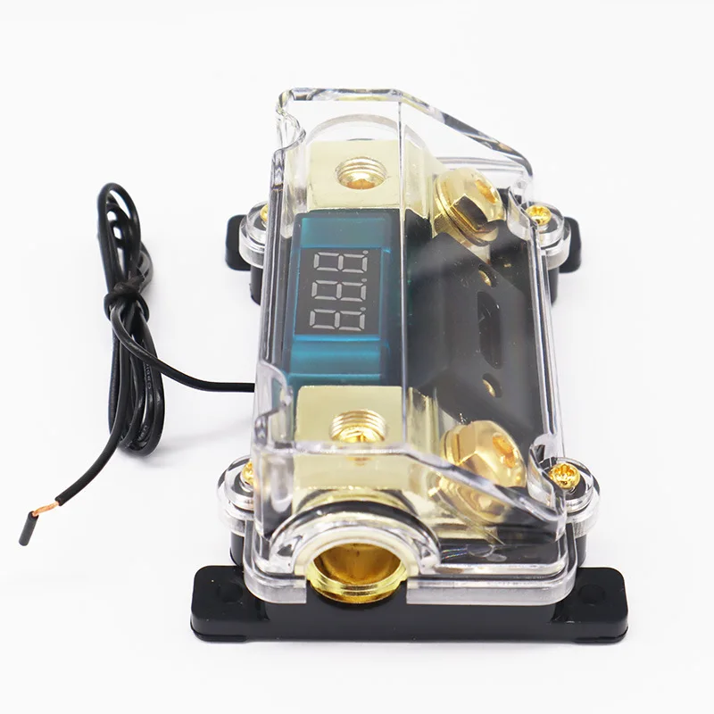 0/2/4 AWG مقياس سيارة ستيريو الصوت LED عرض الجهد الرقمي 100 أمبير Ine ANL فيوز حامل