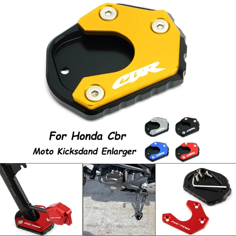 

For Honda Cbr650r Cbr650f Cbr500r Cbr 650R 650F 500R Motorcycle Accessories Kickstand Enlarger Foot Side Stand Pad Plate Enlarge