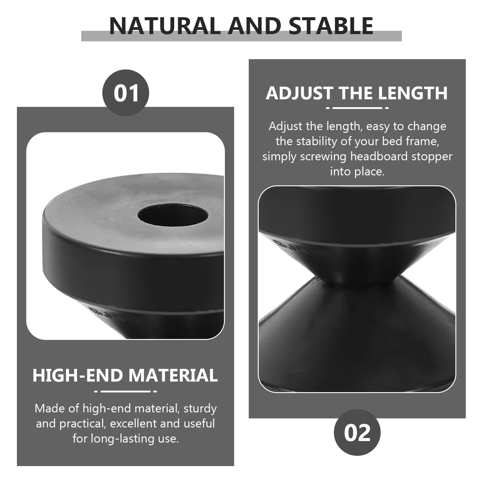 

1Set Bed Frame Fixer Adjustable Headboard Stabilizer Wall Stopper for Furniture Stability and Wall Protection in Home Hotel