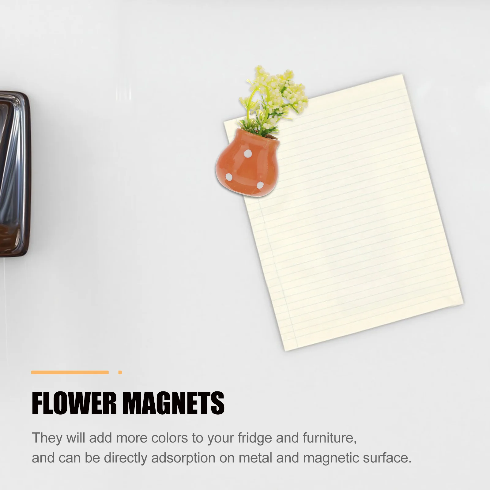 

7Pcs Flower Ceramic Refrigerator Magnets Adsorption Magnetic Fridge Decor Kitchen Plant Magnets for Home