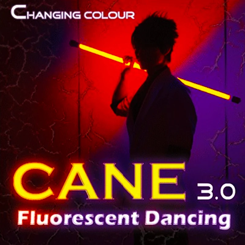 Color Changing Cane 3.0 Fluorescent Dancing (Professional two color) Stage Magic Tricks Illusions Party Magic Show Comedy