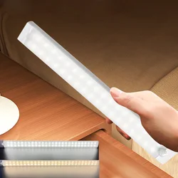 Luz LED nocturna con Sensor de movimiento, lámpara recargable por USB para armario, debajo de la luz de fondo para Cocina