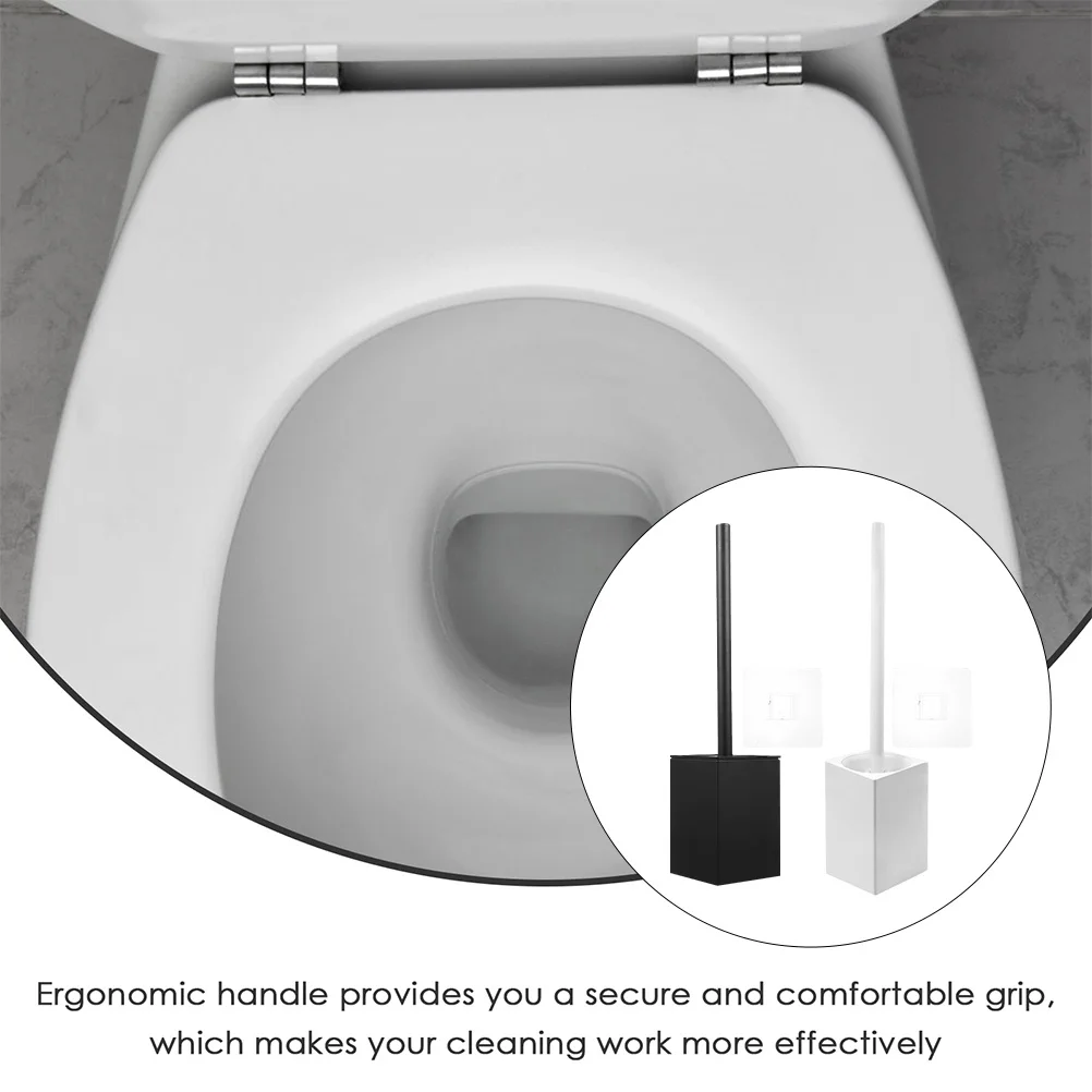 

2 set Brush With Holder Long Handle Soft Bristles Bathroom Accessories For Home Hotel Toilet Brush Holder Office Dorm Use