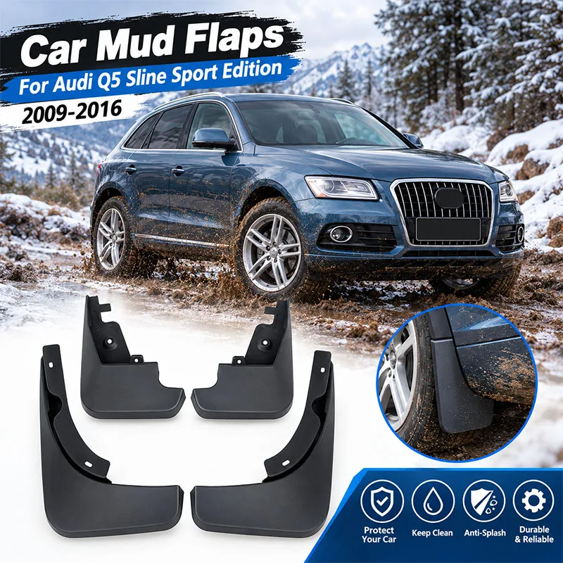 Car Mud Flaps For Audi Q5 Sline Sport Edition 2009-2016 Mudguard Mud Flaps Guard Splash Flap Mudguards Fender Wheels Car Stying