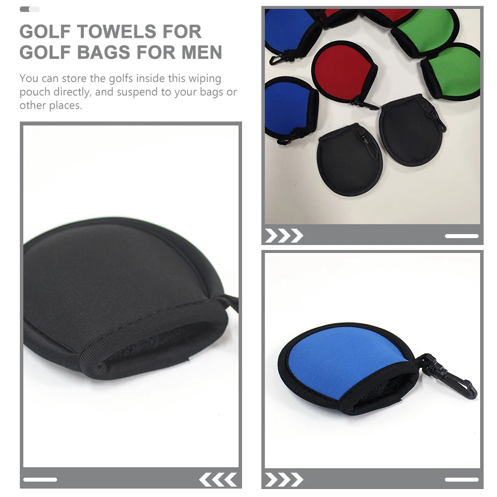 

2 Pcs Golf Protective Cover Cleaner Pouch Multipurpose Golfs Wiping Bags Detergent Covers Velvet Lining Pouches